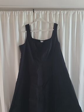 Ava & Viv Black Sun Dress with Scoop Neck